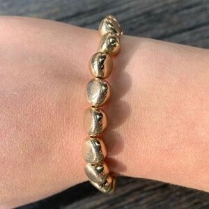 Chunky Gold Nugget Beaded Bracelet